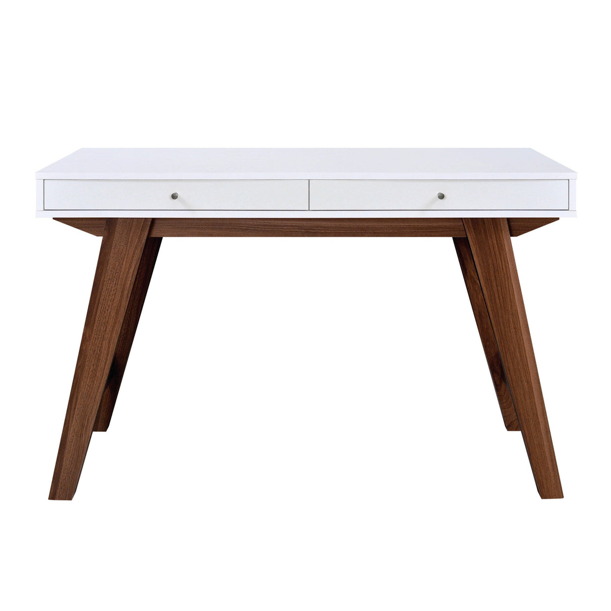TTAP Florence 120cm Wide Dark Wood and White Desk