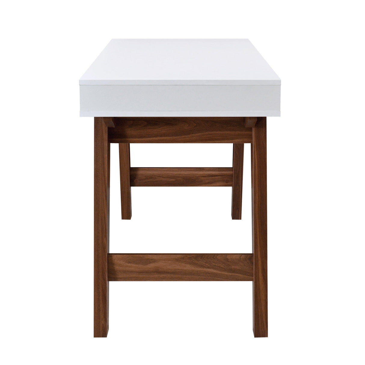 TTAP Florence 120cm Wide Dark Wood and White Desk