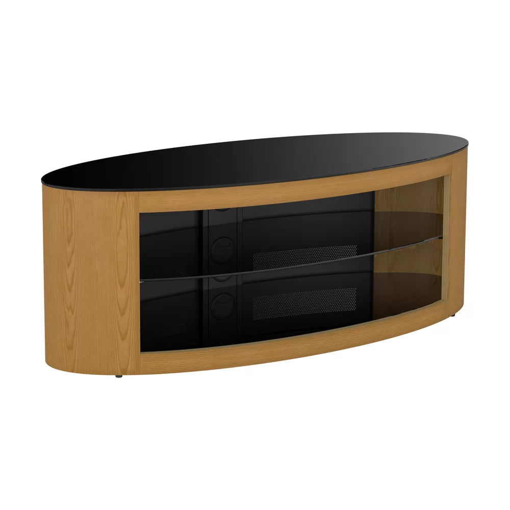 AVF Affinity Buckingham 1.1m Oak Oval TV Stand, for TVs up to 55"