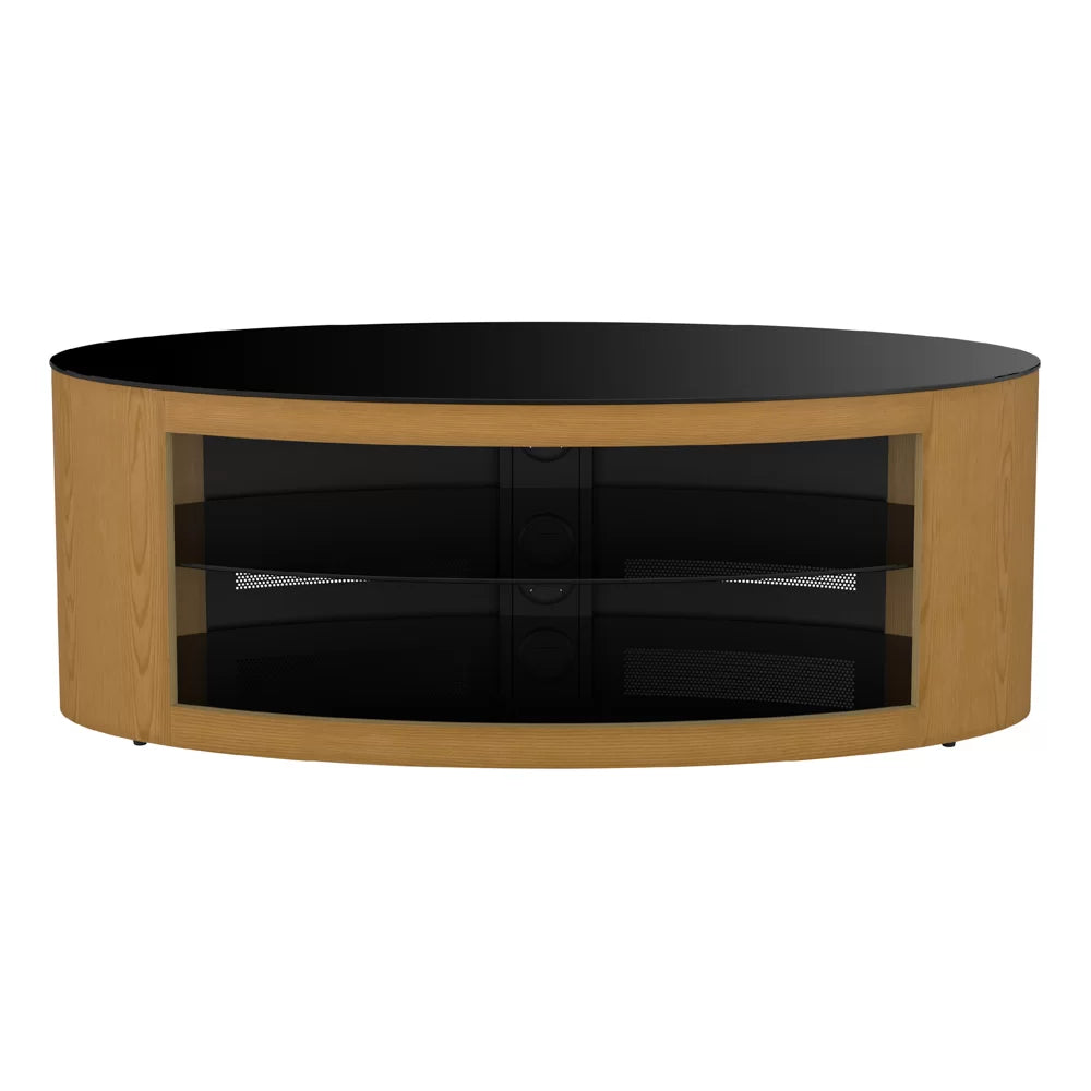 AVF Affinity Buckingham 1.1m Oak Oval TV Stand, for TVs up to 55"