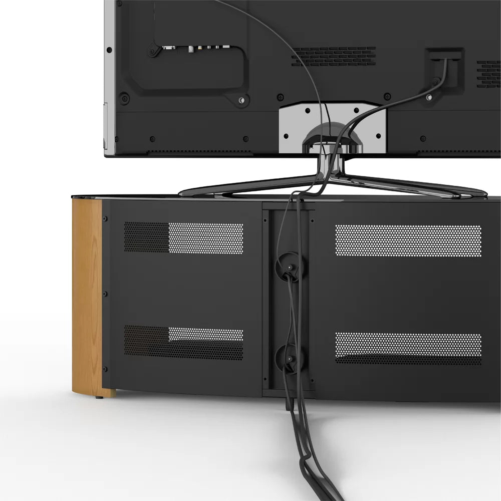 AVF Affinity Buckingham 1.1m Oak Oval TV Stand, for TVs up to 55"