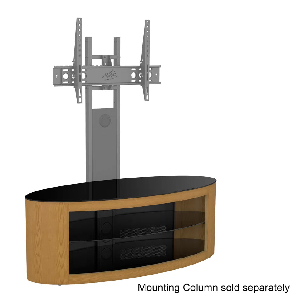 AVF Affinity Buckingham 1.1m Oak Oval TV Stand, for TVs up to 55"