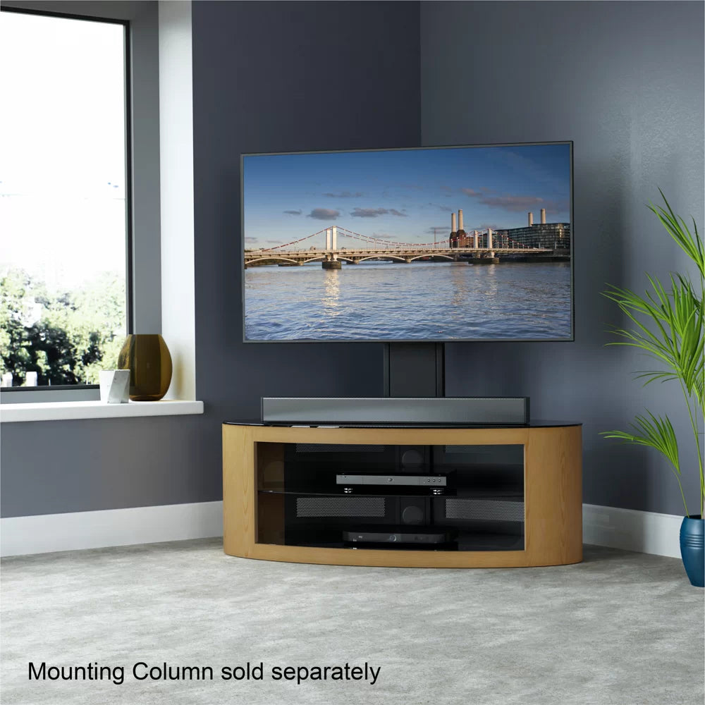 AVF Affinity Buckingham 1.1m Oak Oval TV Stand, for TVs up to 55"
