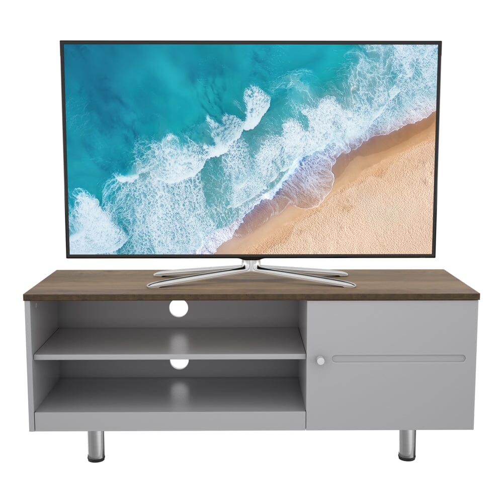 AVF Whitesands 1.2m TV Stand - Satin Grey & Wood