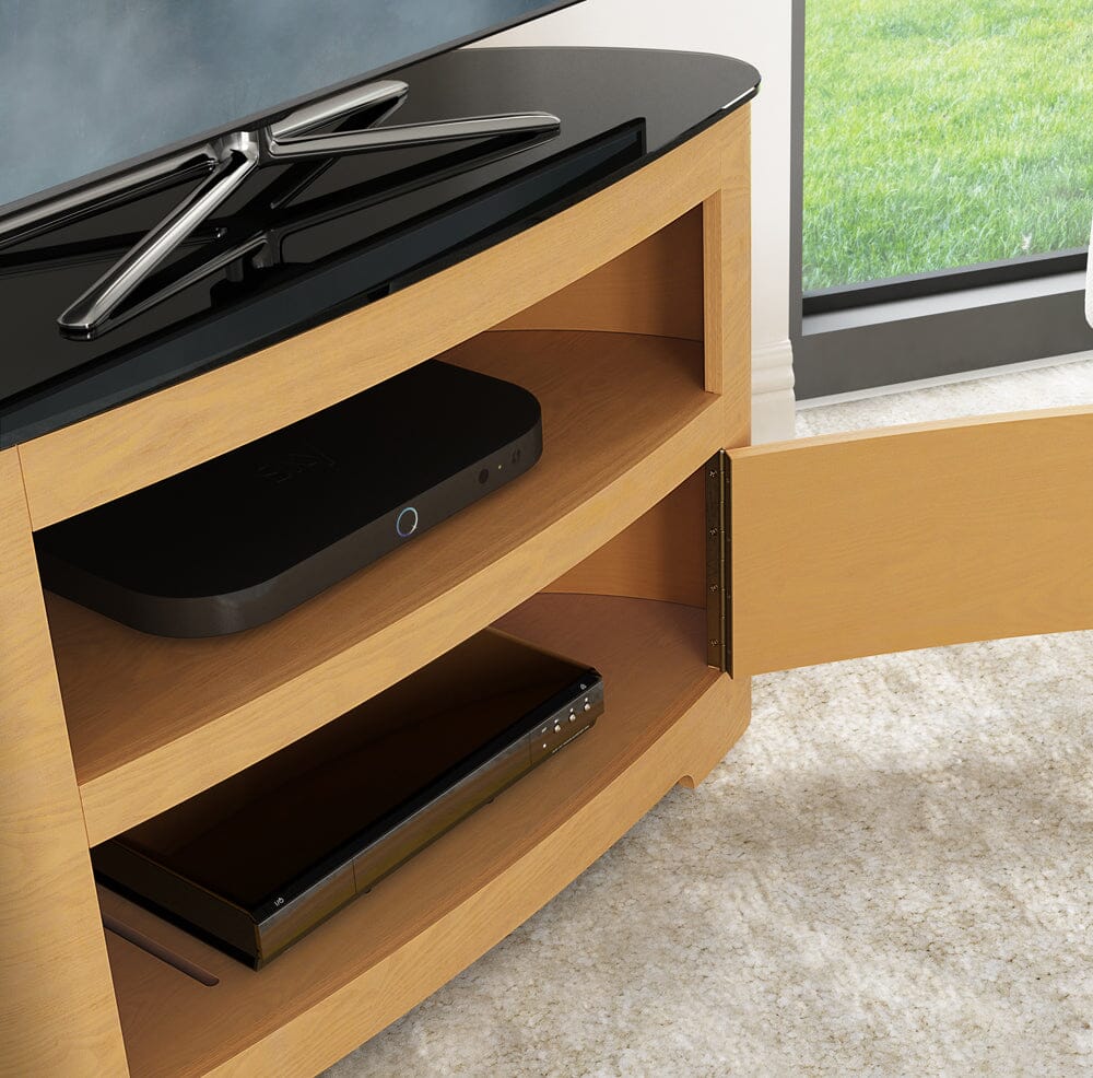 AVF Affinity Blenheim 80cm Curved TV Stand - Oak
