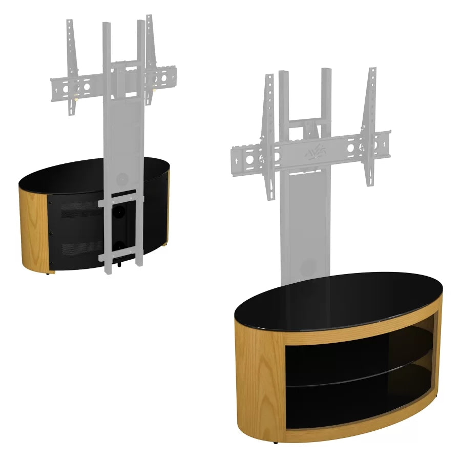 AVF Affinity Buckingham 80cm Oak Oval TV Stand for TVs up to 40"