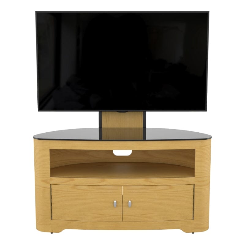 AVF Affinity Blenheim 100cm Oak Curved TV Stand with Mount