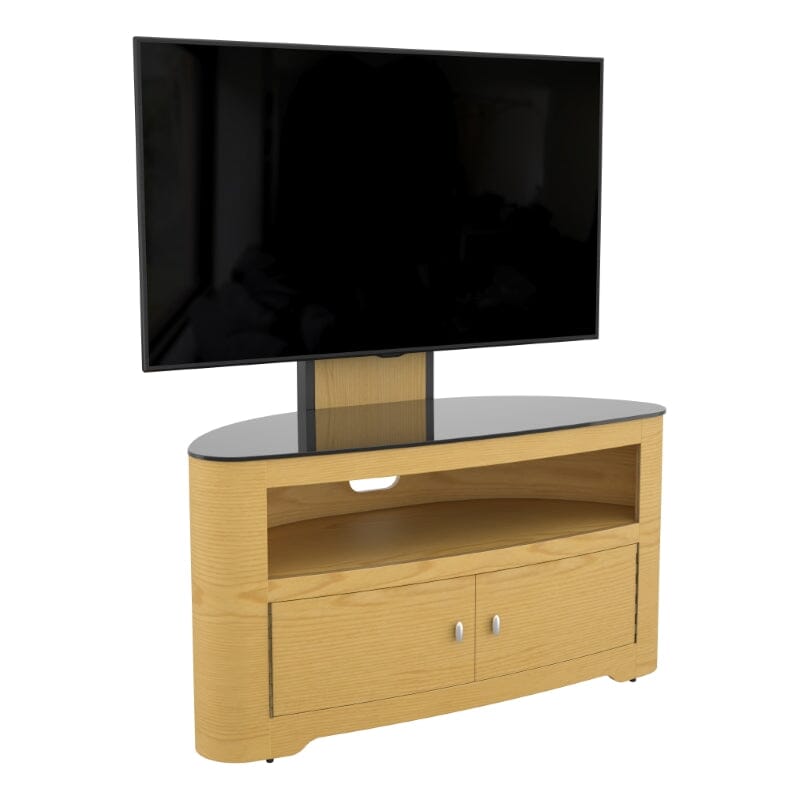 AVF Affinity Blenheim 100cm Oak Curved TV Stand with Mount