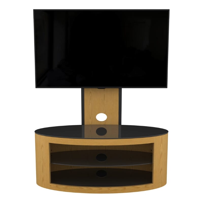 AVF Affinity Buckingham 1m Oval TV Stand with Mount - Oak