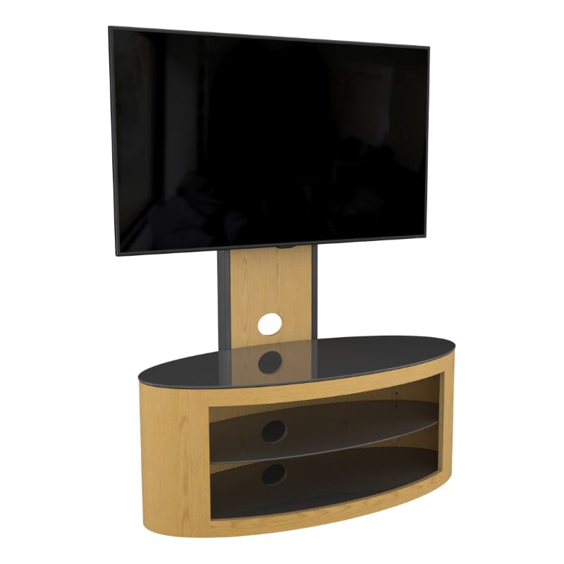 AVF Affinity Buckingham 1m Oval TV Stand with Mount - Oak
