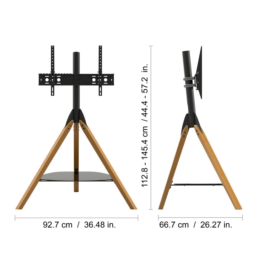 AVF FSL1000HOXLWB Light Wood Hoxton Tripod TV Stand with Shelf