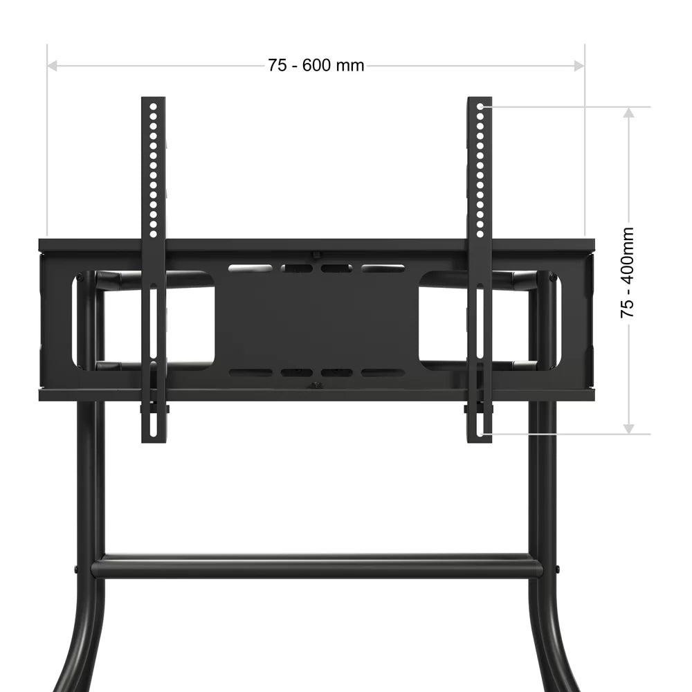 AVF Tiga Quad Metal TV Stand for 32–83 Inch TVs – Freestanding Black