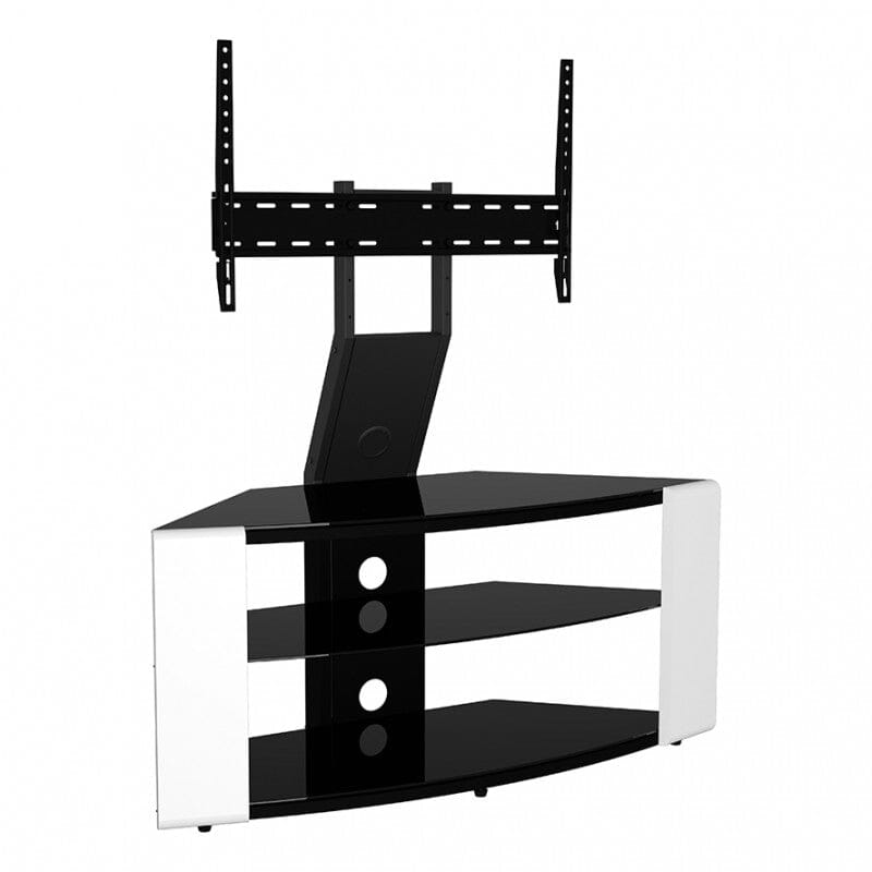 AVF FSL1174COGW: Como 1.08m Corner TV Stand with Mount (Gloss White)