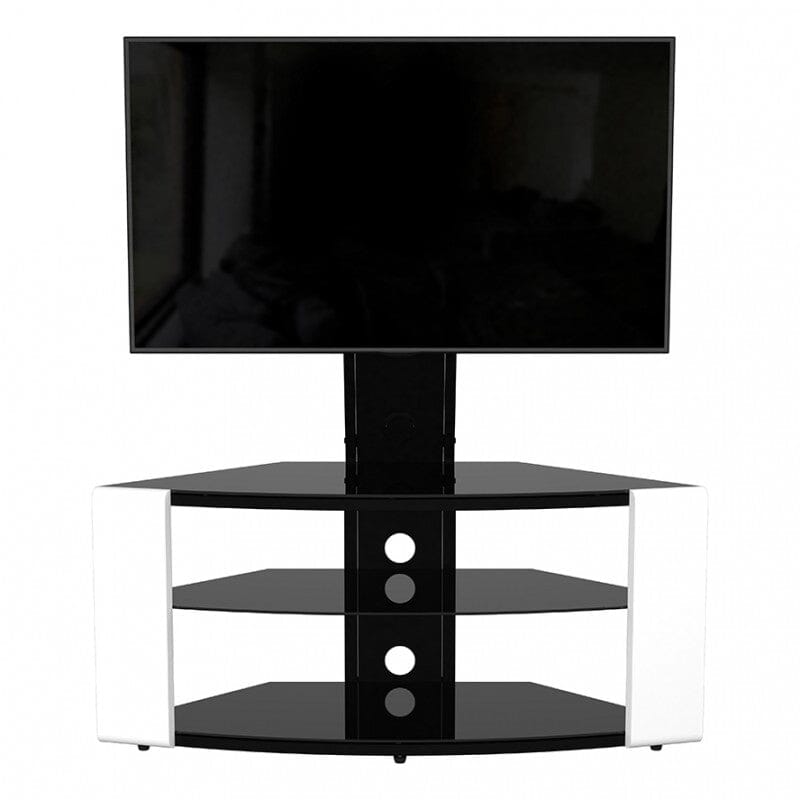 AVF FSL1174COGW: Como 1.08m Corner TV Stand with Mount (Gloss White)