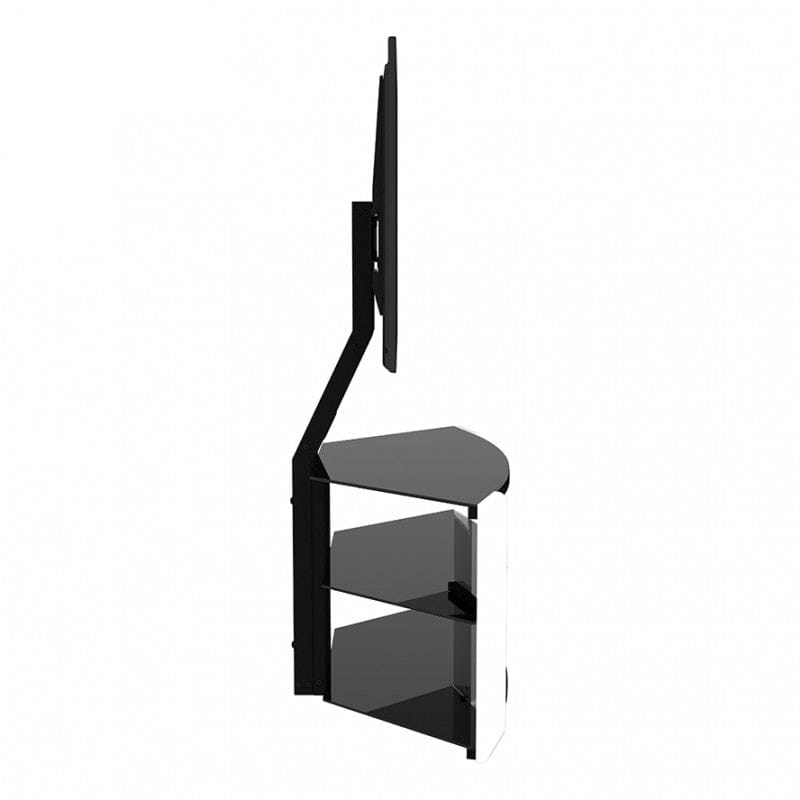AVF FSL1174COGW: Como 1.08m Corner TV Stand with Mount (Gloss White)