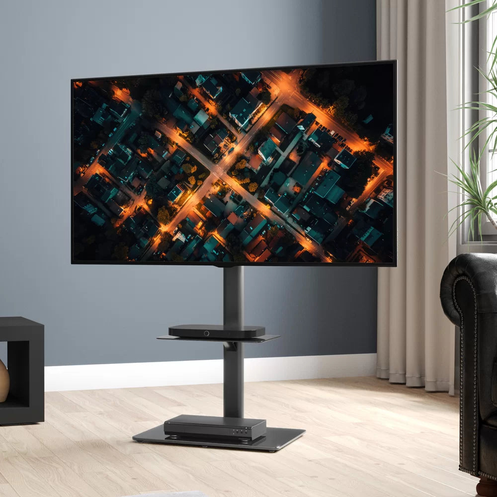 AVF FSL550LFBB: AVF Loft All-in-One Column TV Stand (Black)