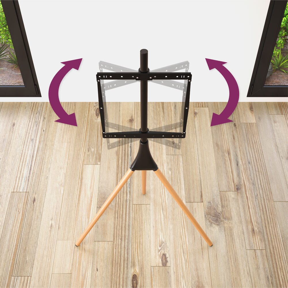 AVF Camden Light Wood Tripod TV Stand with Swivel