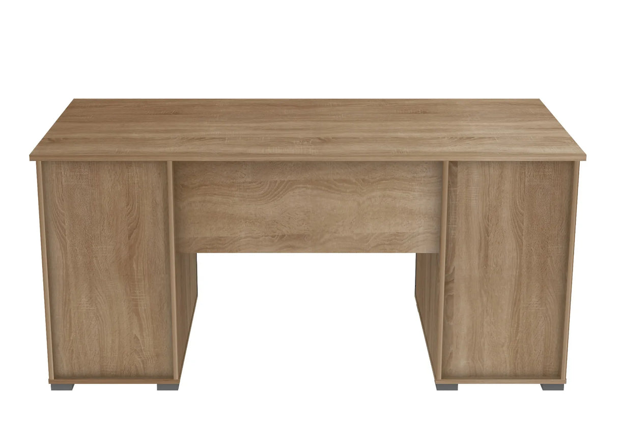 Alphason Kentucky Light Oak and High Gloss Grey Office Desk