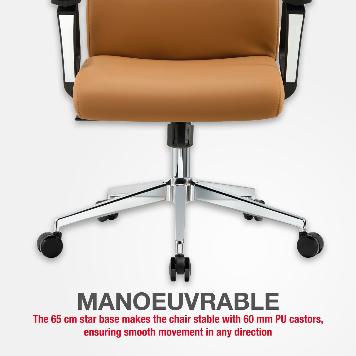 TTAP London Tan Leather Faced Office Chair
