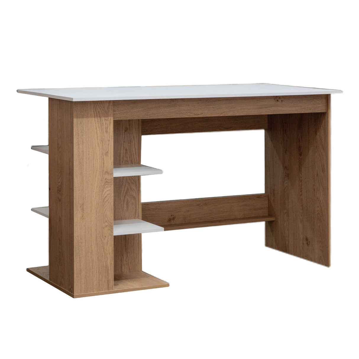 TTAP Milan 120cm Wide Oak and White Desk