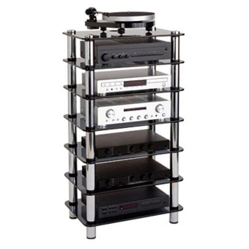 Optimum Prelude OPT-7000B Hifi Stand with 520mm deep shelves