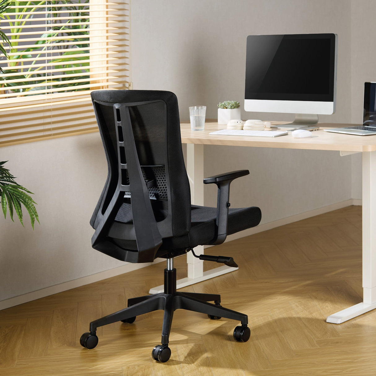 TTAP Oxford Black Mesh Office Chair