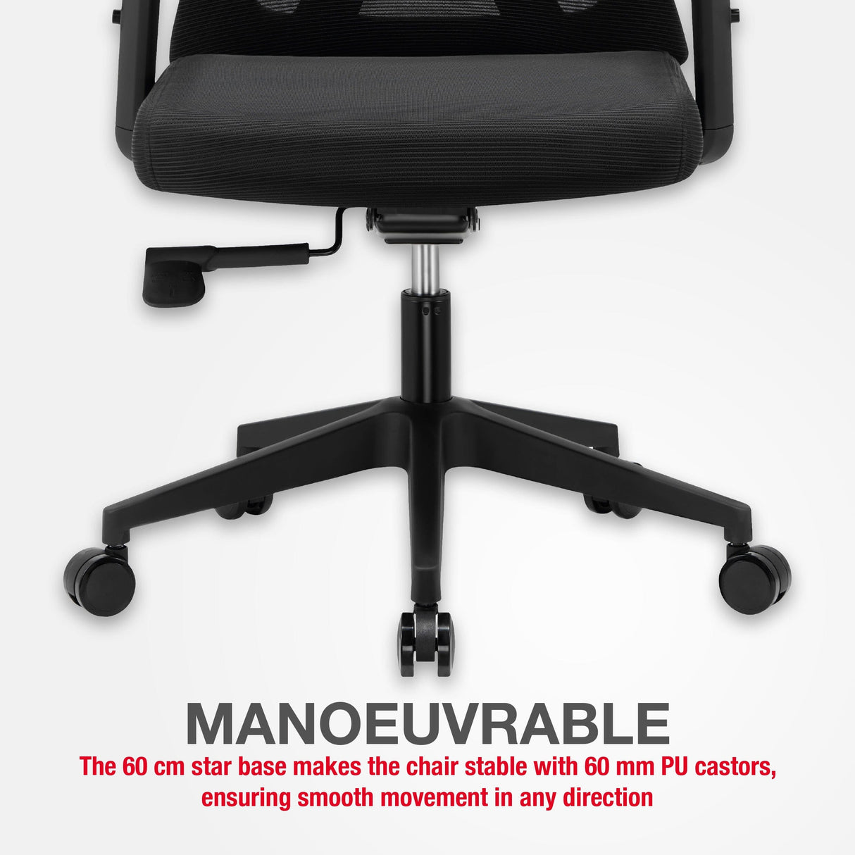 TTAP Oxford Black Mesh Office Chair