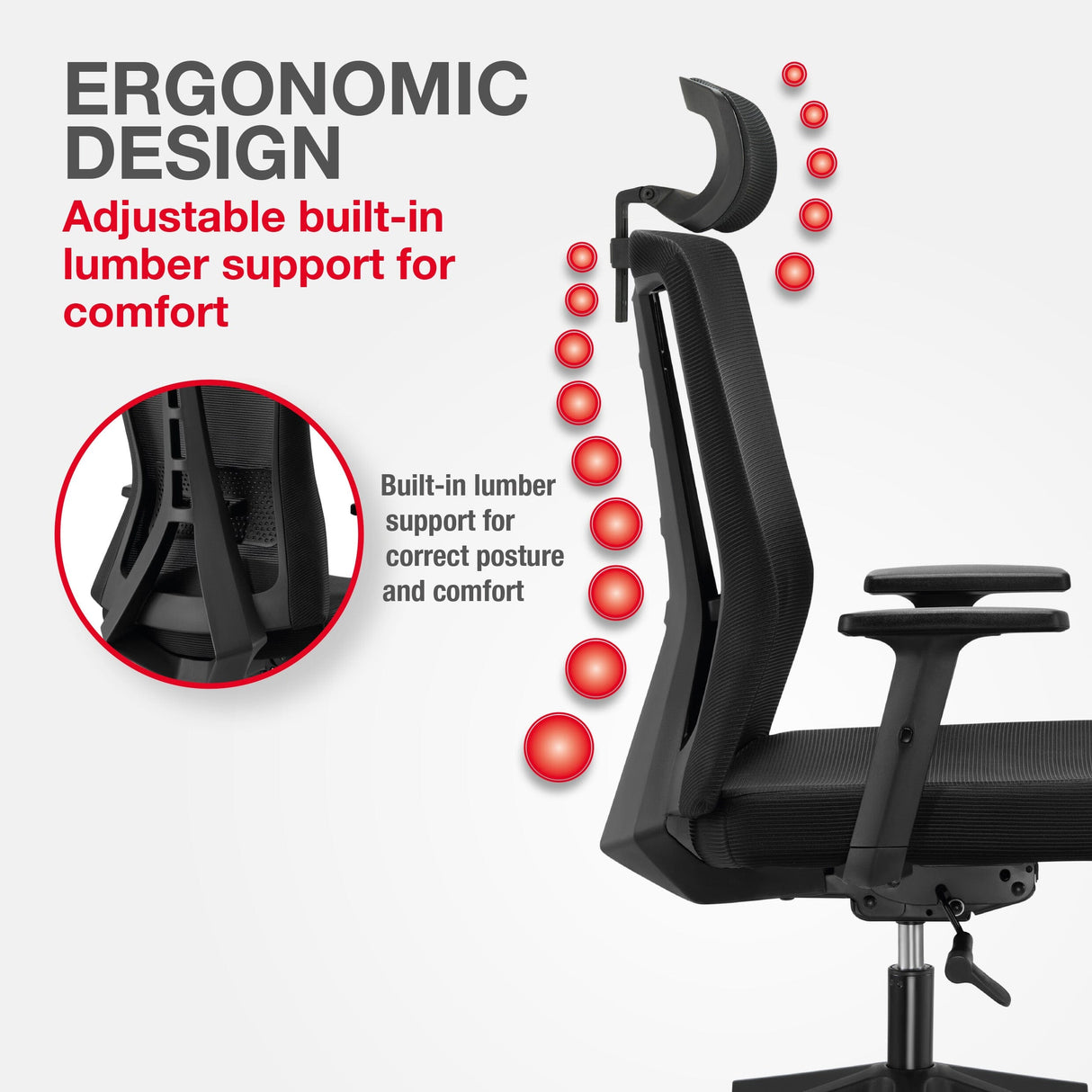 TTAP Oxford Plus Black Mesh Office Chair