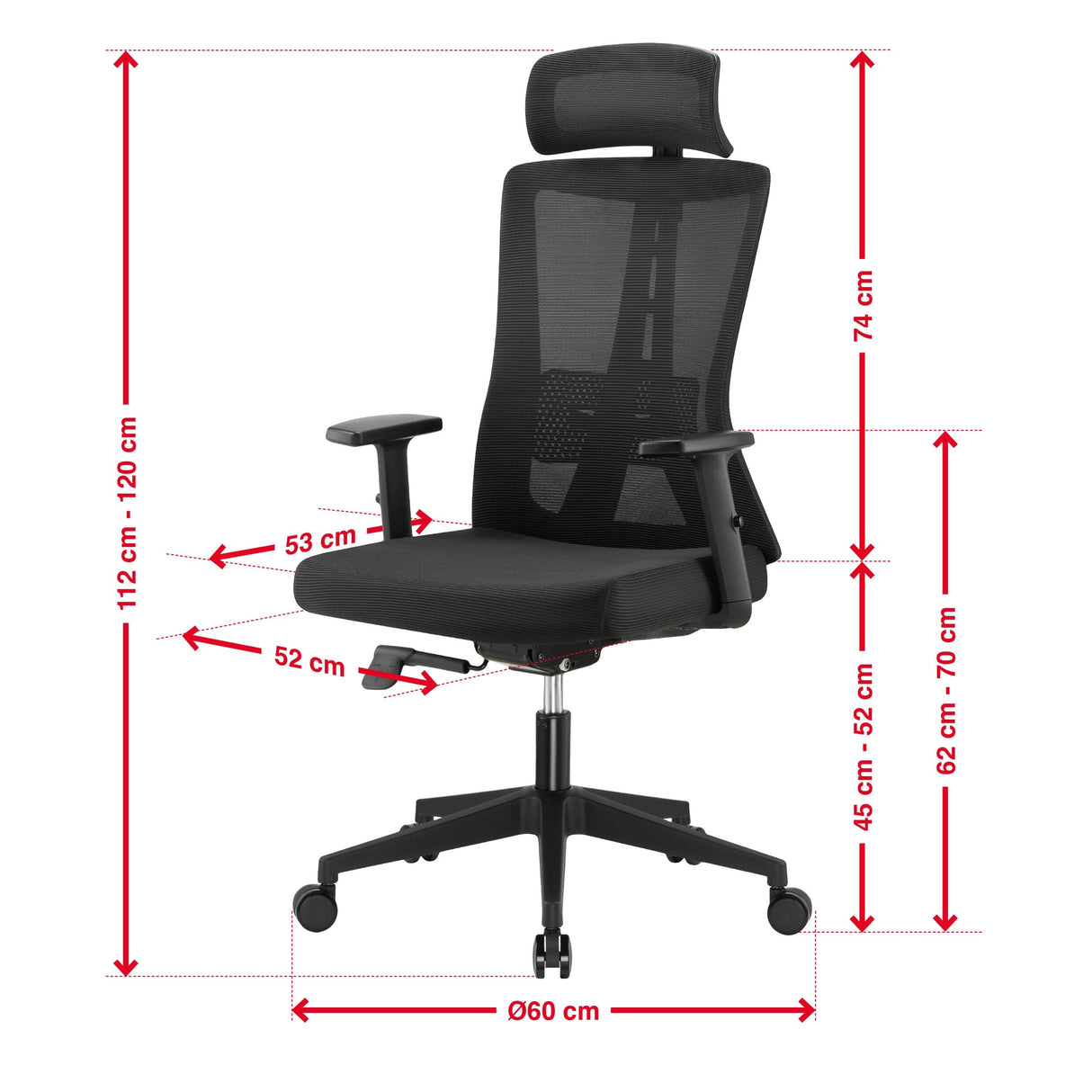 TTAP Oxford Plus Black Mesh Office Chair