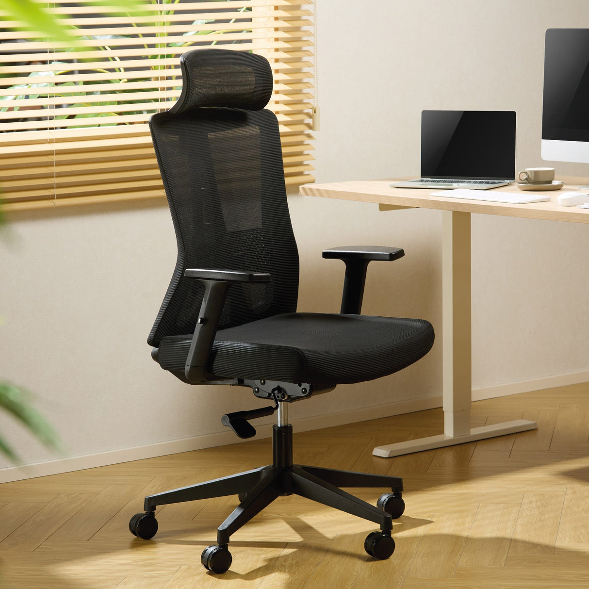 TTAP Oxford Plus Black Mesh Office Chair