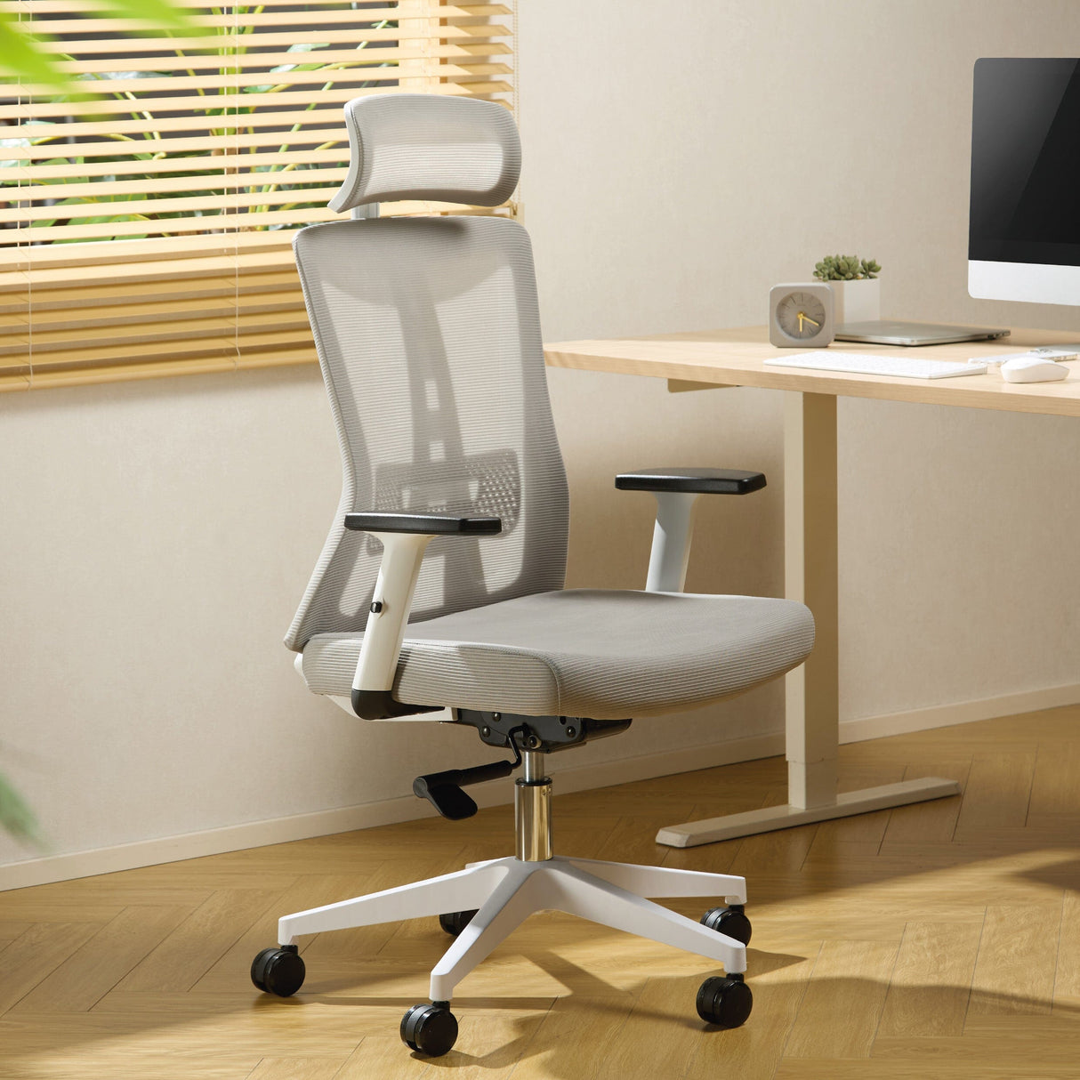 TTAP Oxford Plus Grey Mesh Office Chair