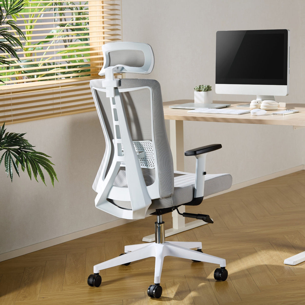 TTAP Oxford Plus Grey Mesh Office Chair