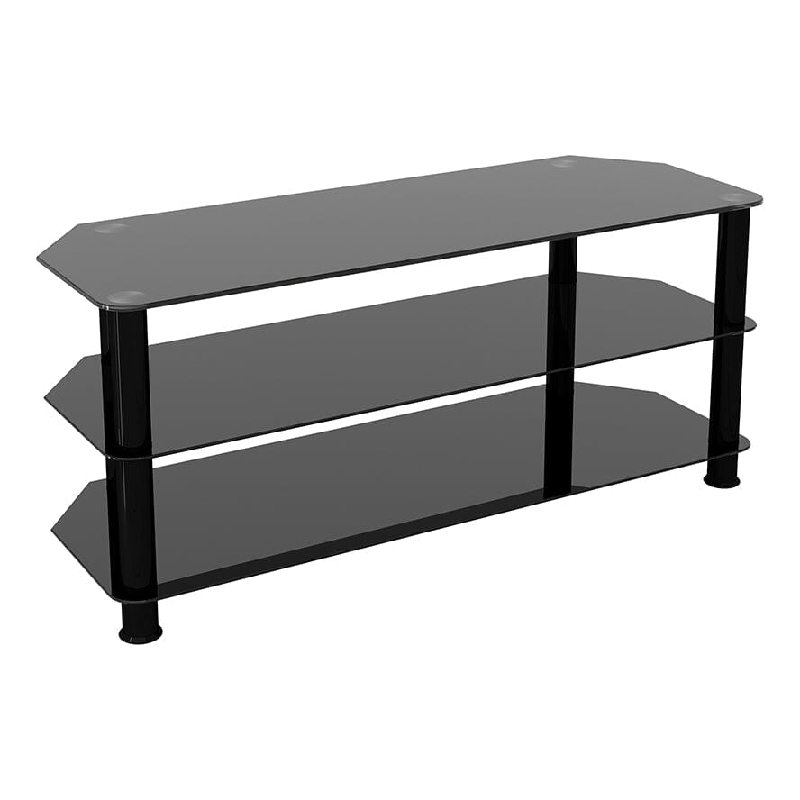 AVF Classic 1.14m Glass Corner TV Stand - Black