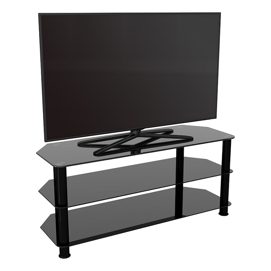 AVF Classic 1.14m Glass Corner TV Stand - Black