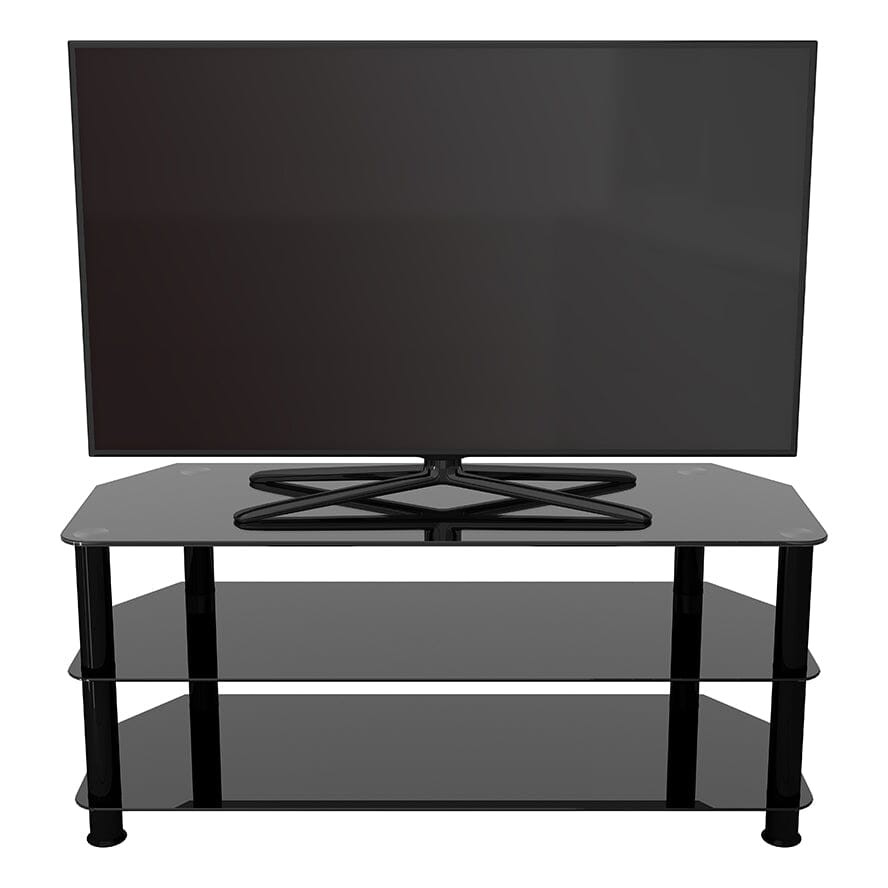 AVF Classic 1.14m Glass Corner TV Stand - Black
