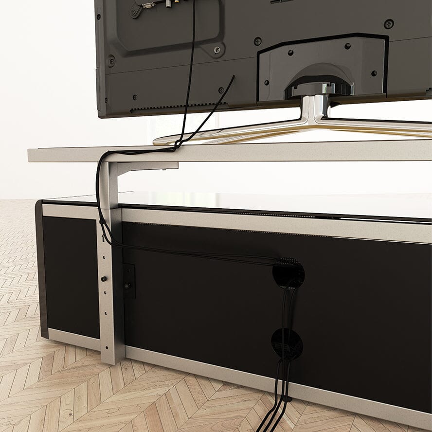 AVF Options Stage 1.25m Wide TV Stand in Oak, Walnut, Black & White