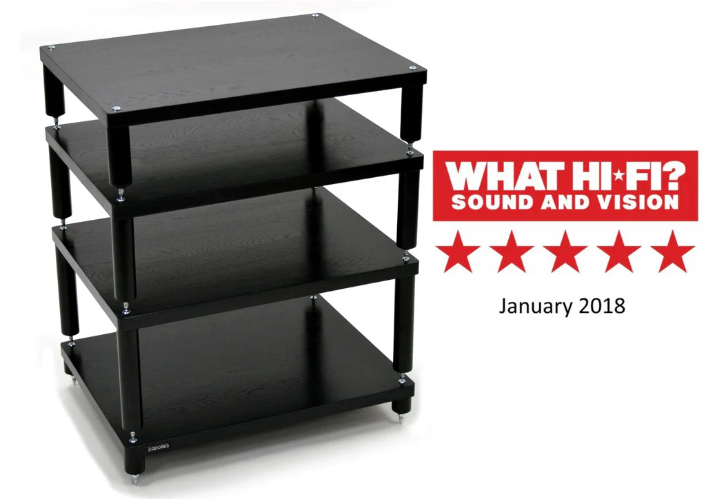Apollo Storm 6 Black Edition 4 Shelf Modular Hi-Fi Rack