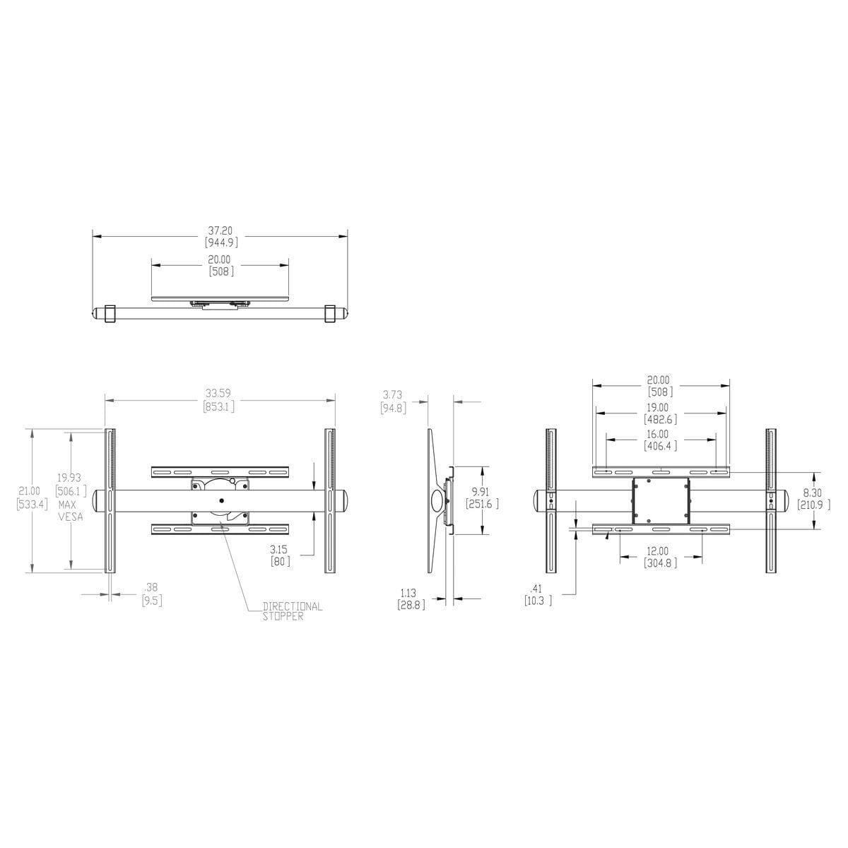 Vogels PFW6858 Rotating TV Wall Mount for Screens up to 65 Inches