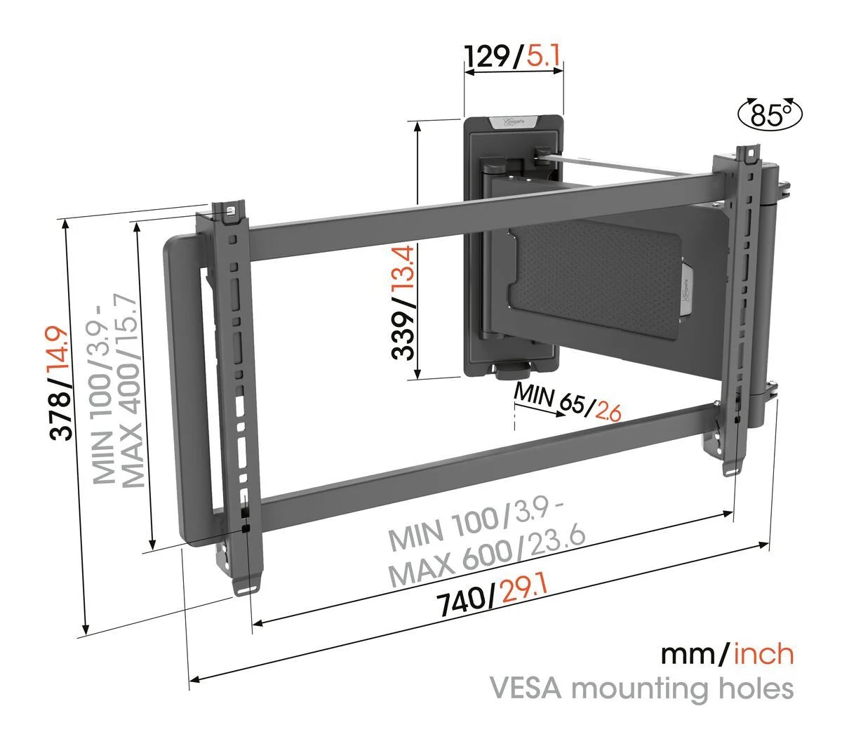 Vogels TVME 5675 Motorised TV Wall Bracket