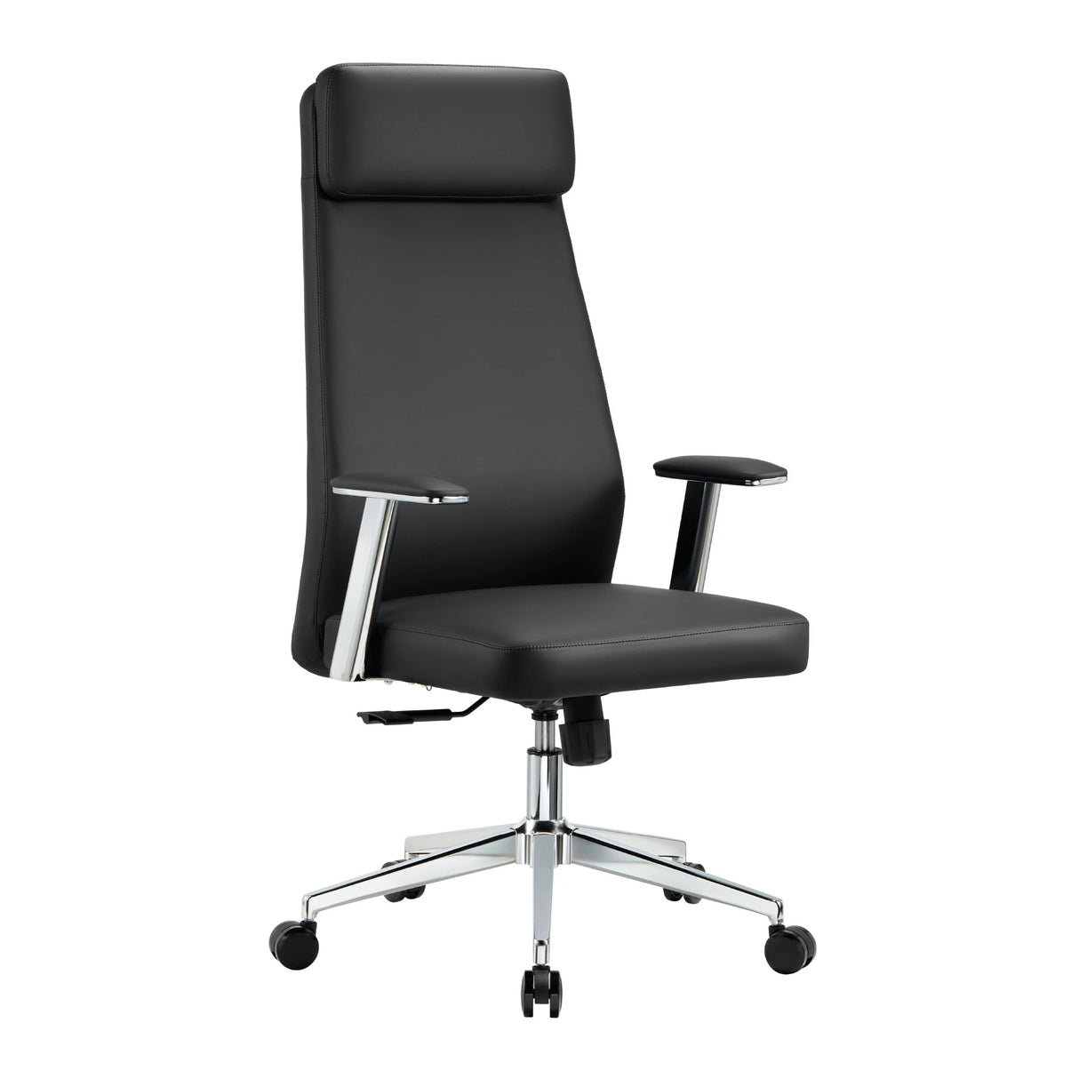TTAP York Black Leather Faced Office Chair