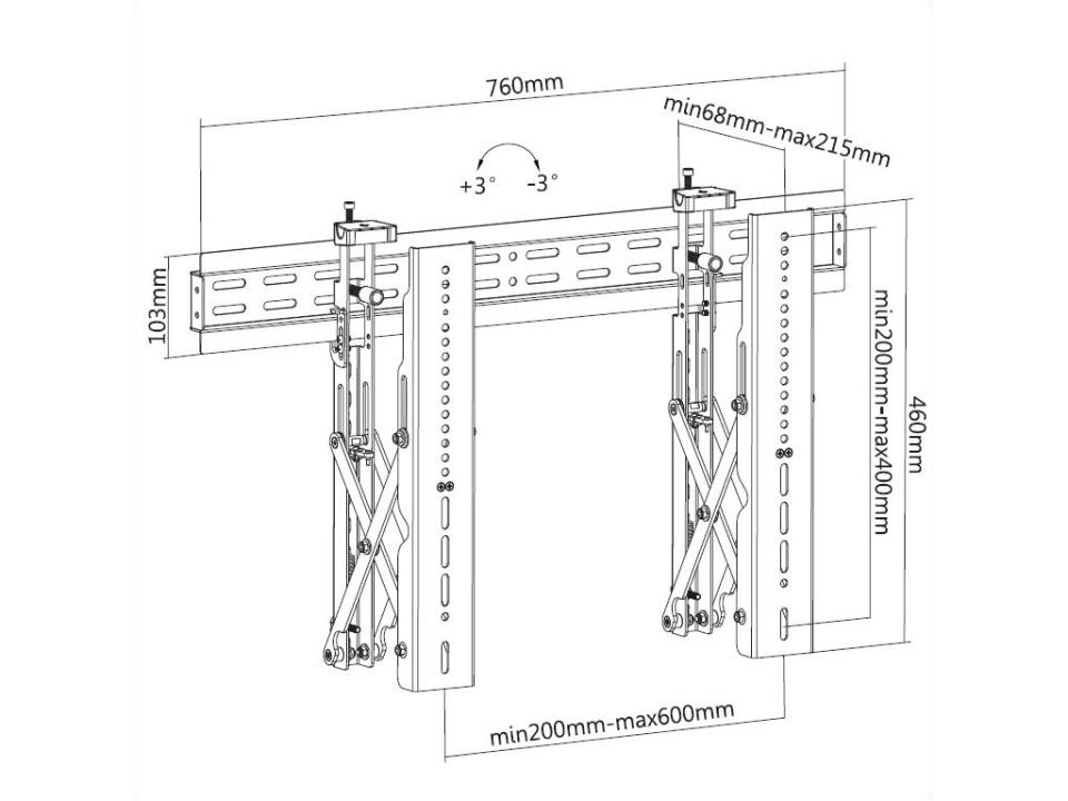 Multibrackets PUSH0513 Recessed Push to Release TV Wall Bracket