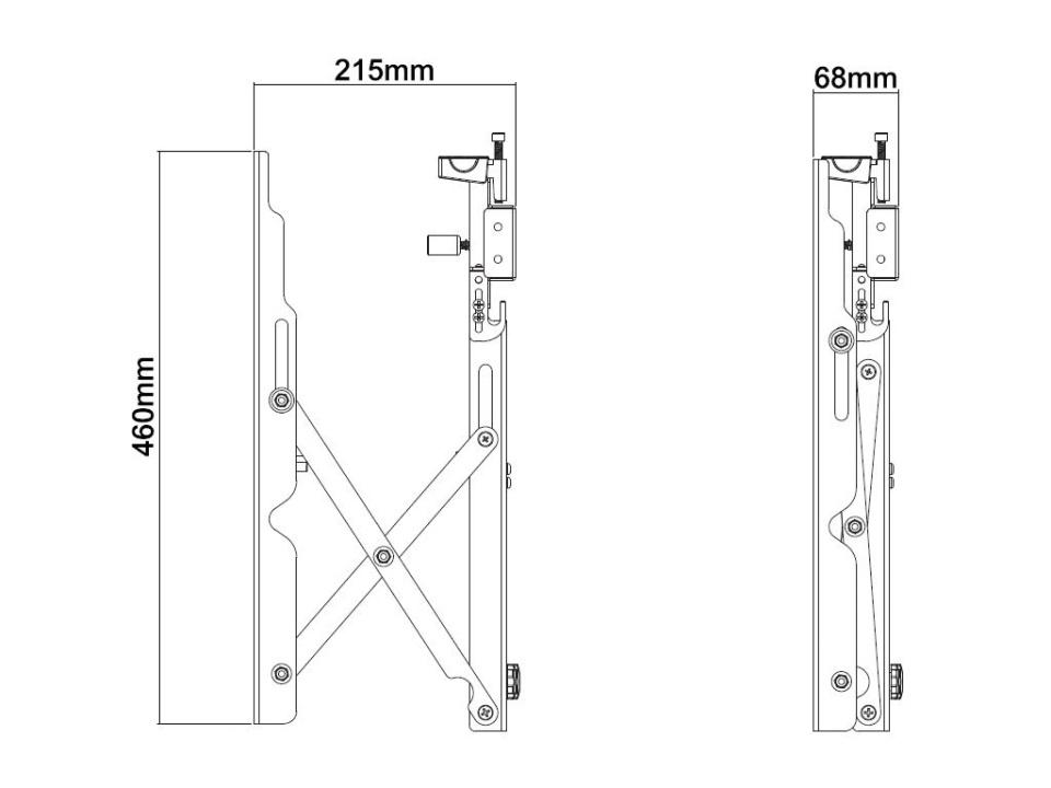 Multibrackets PUSH0513 Recessed Push to Release TV Wall Bracket