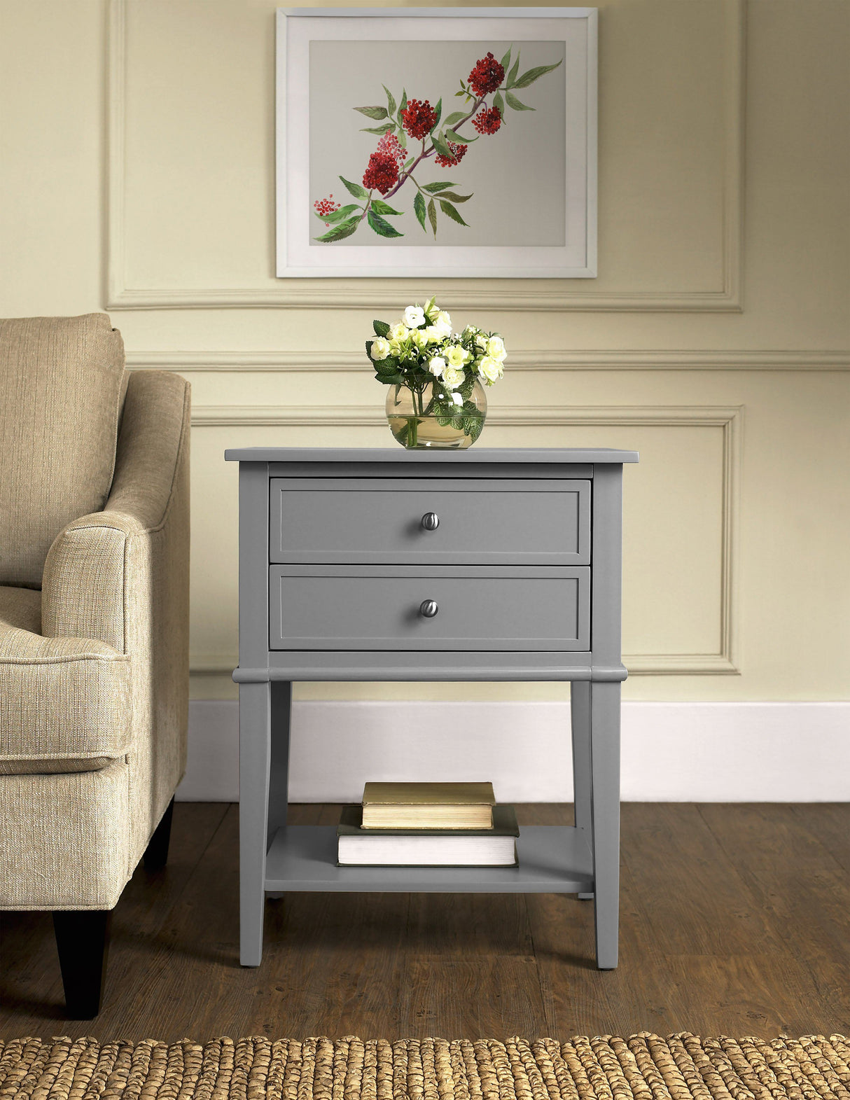 Dorel Home Franklin Range Accent Table in Grey