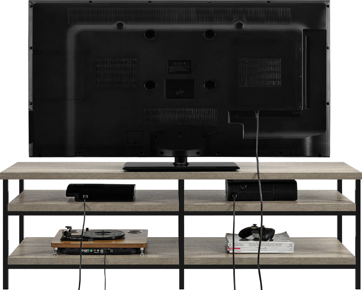 Dorel Home Elmwood Range TV Stand in Distressed Grey Oak