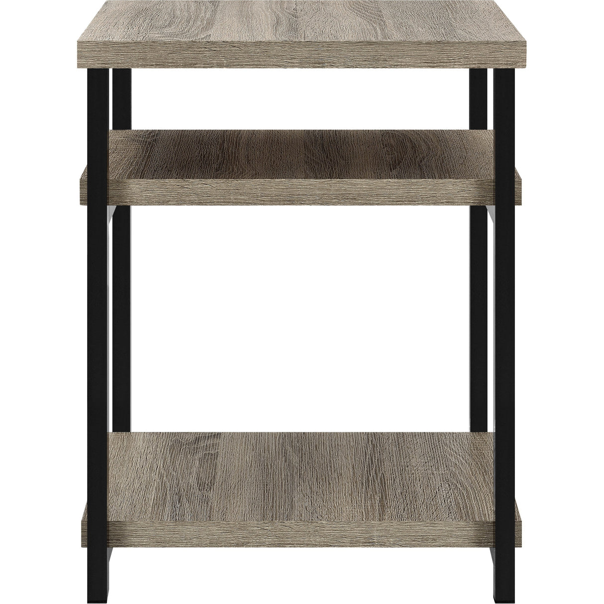 Dorel Home Elmwood Range End Table in Distressed Grey Oak