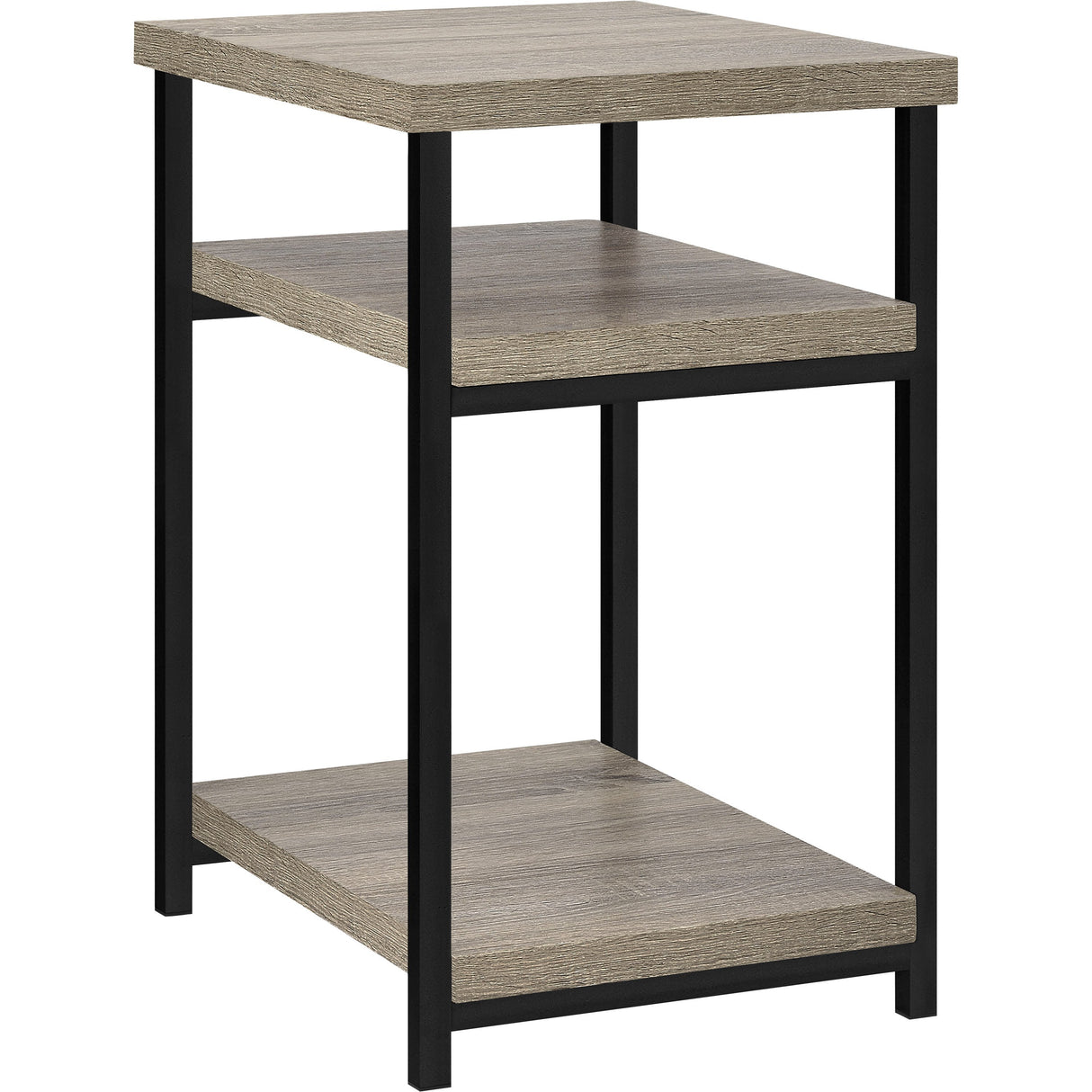 Dorel Home Elmwood Range End Table in Distressed Grey Oak