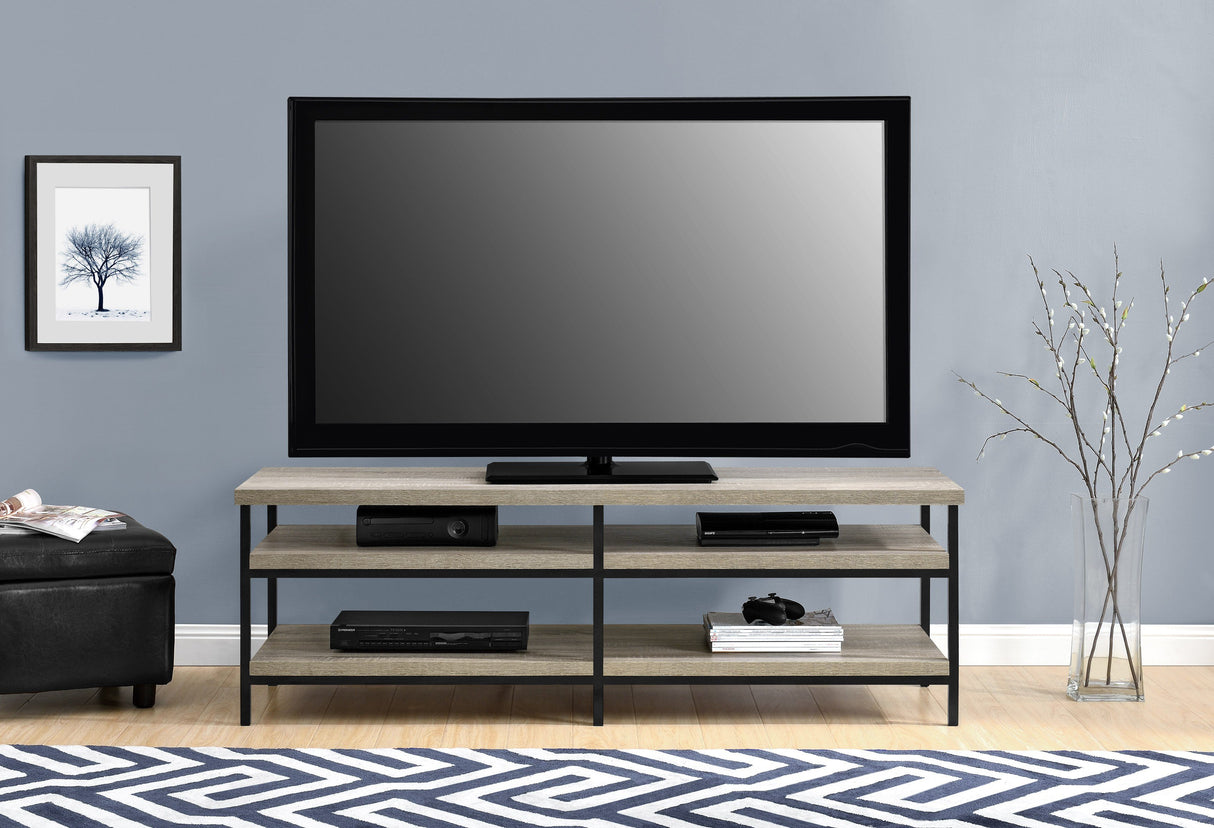 Dorel Home Elmwood Range TV Stand in Distressed Grey Oak