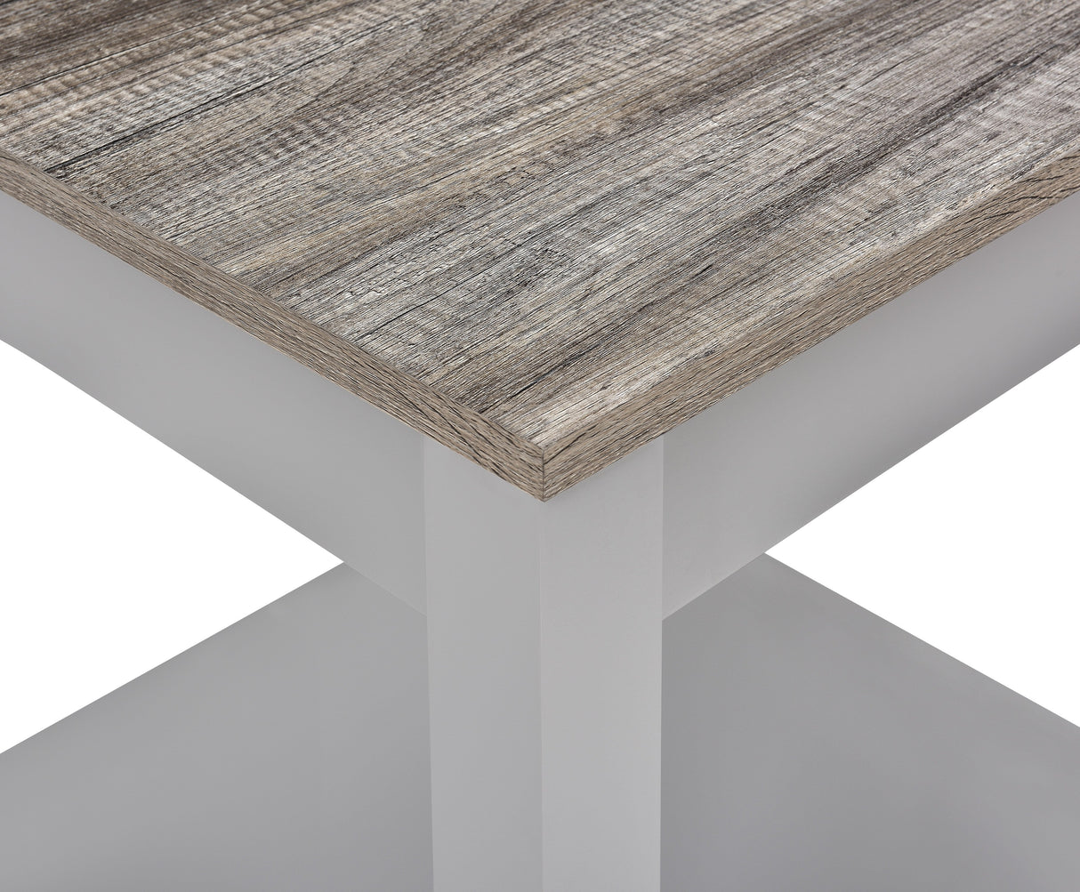 Dorel Home Carver Range Coffee Table in Weathered Oak and Grey