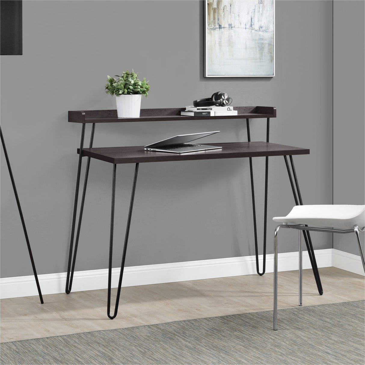 Dorel Home Haven Retro Desk in Espresso