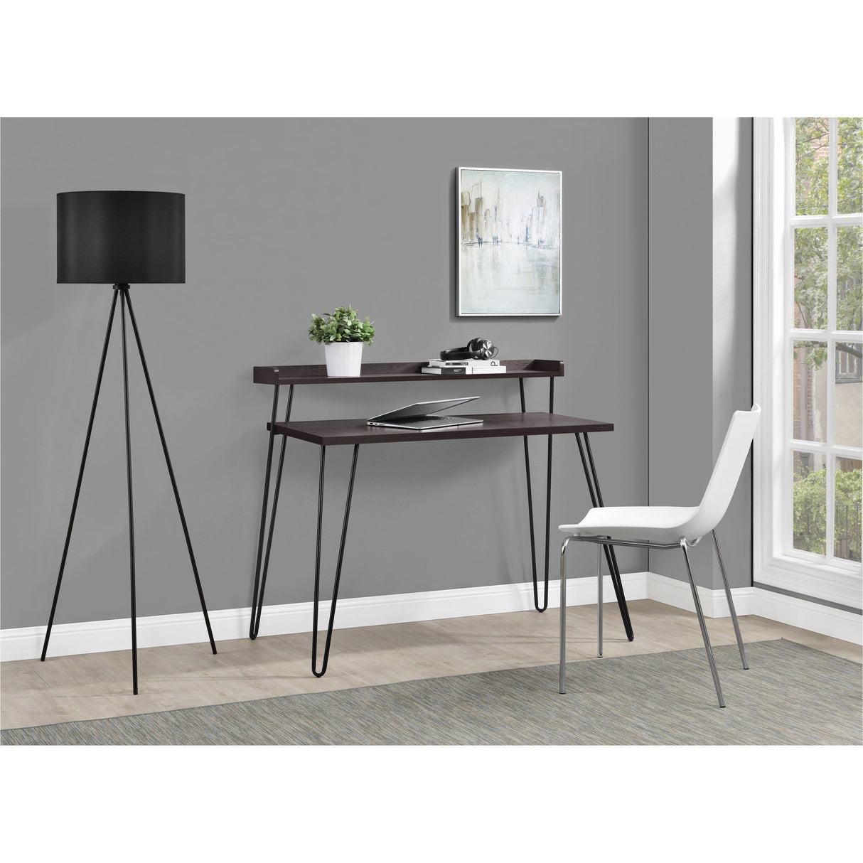 Dorel Home Haven Retro Desk in Espresso